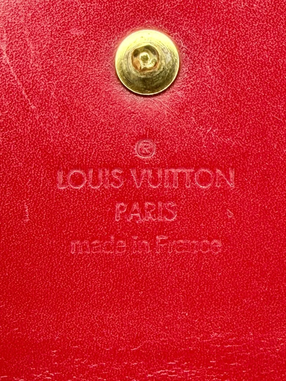 Louis Vuitton Monogram Vernis Red Compact Wallet | TH1018 | Patent Leather